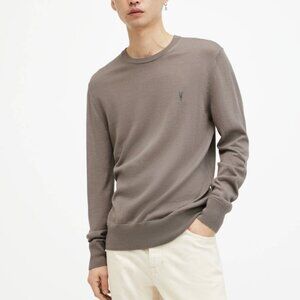 All Saints Crew Neck Wool Sweater Chestnut Taupe/Large